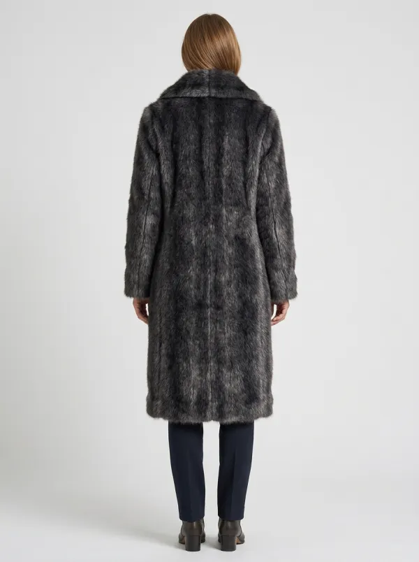 Everyday Printed Faux Fur Coat