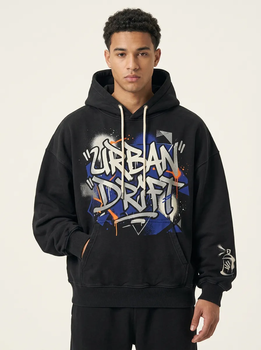 Unisex Urban Drift Graffiti Art Hoodie
