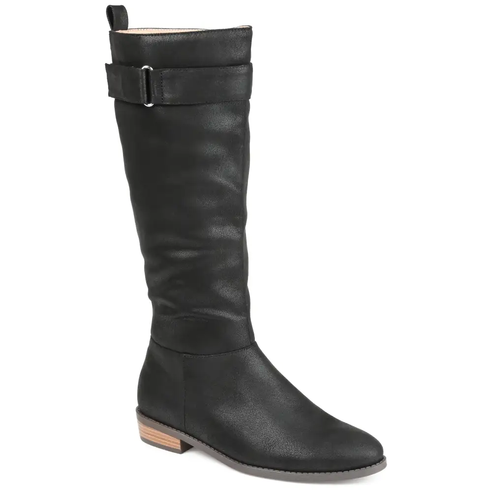 Cushioned Strap Extra Wide Riding Boots