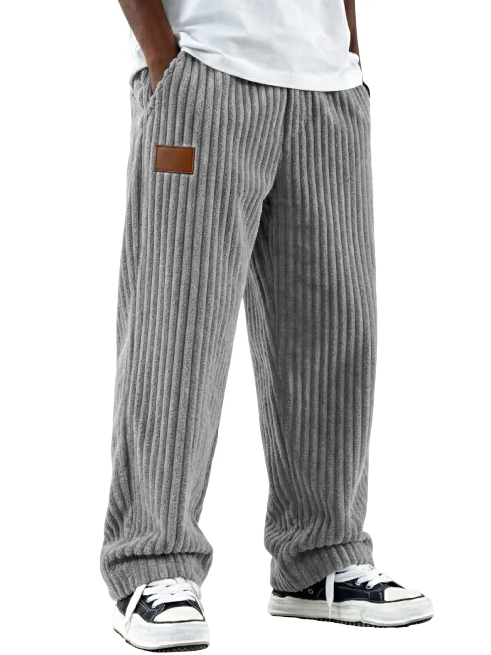 Relaxed Corduroy Seamed Detail Pants