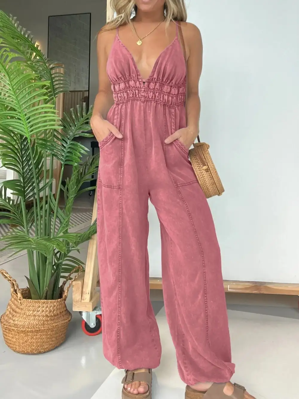 Everyday Wide Leg Full Jumpsuit