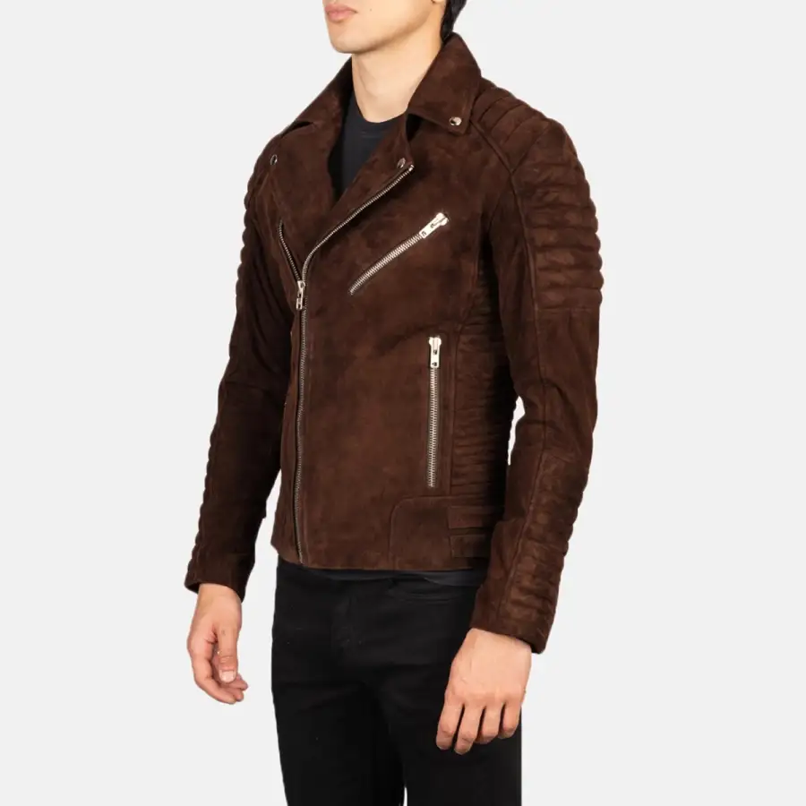 Men's Refined Biker Suede Jacket