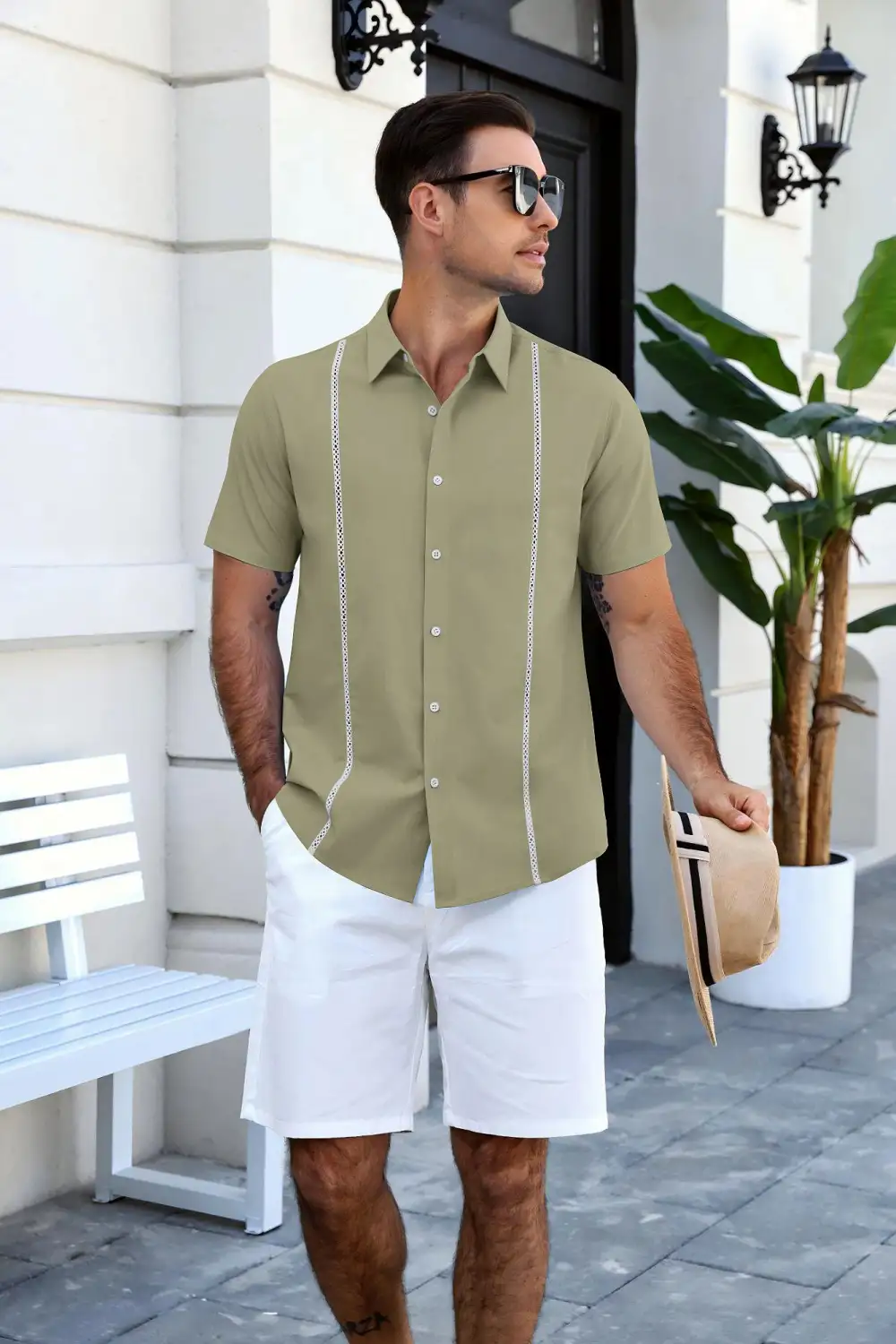 Summer Casual Cuban Guayabera Shirt