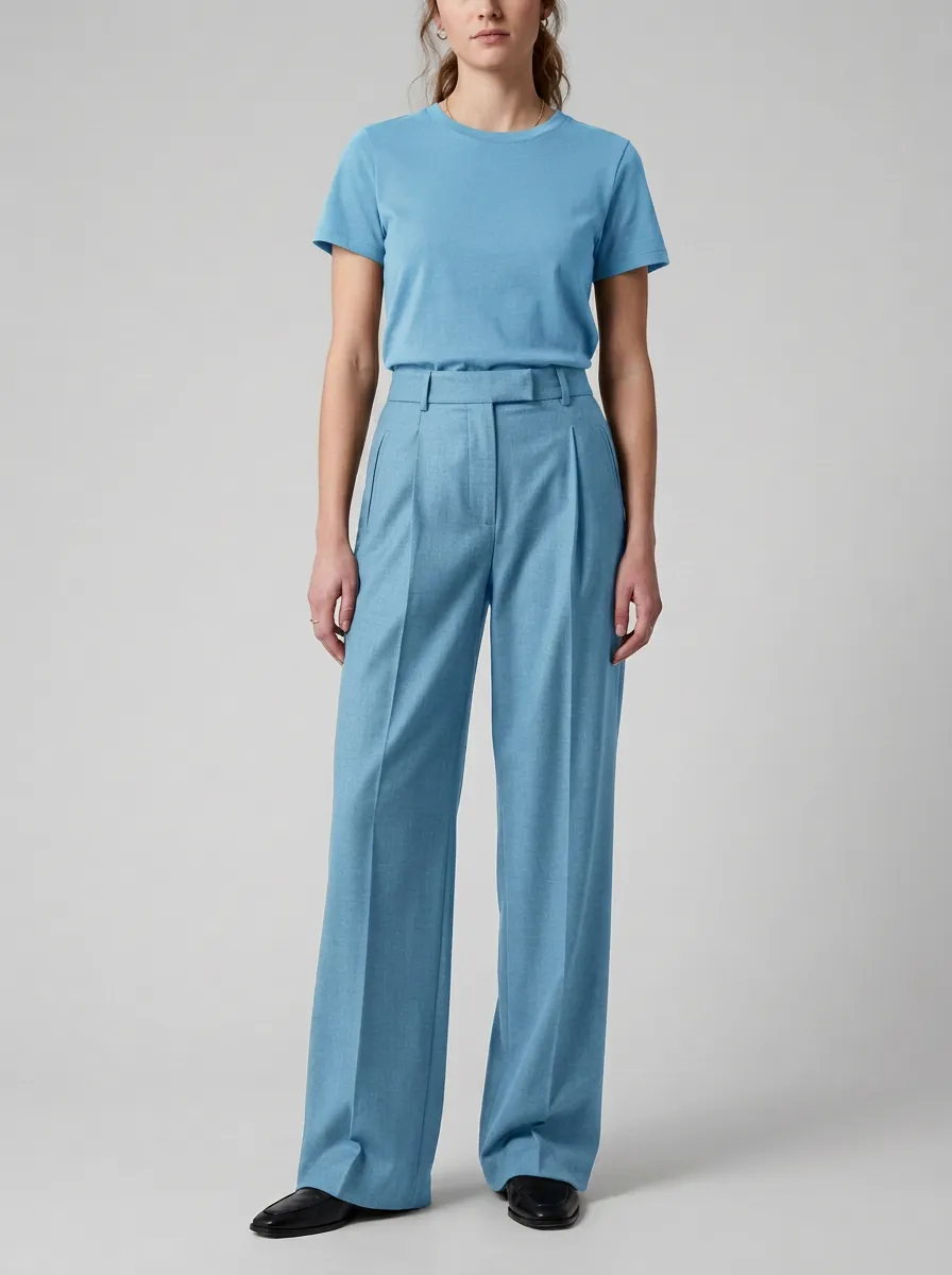 Everyday Urban Pleated High Rise Wide Leg Trousers