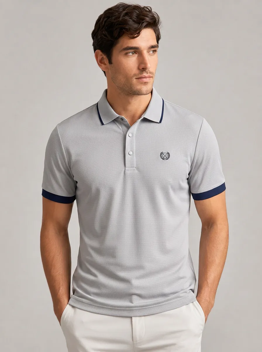 Men's Equestrian Lover Horse Crest Embroidered Polo Shirt