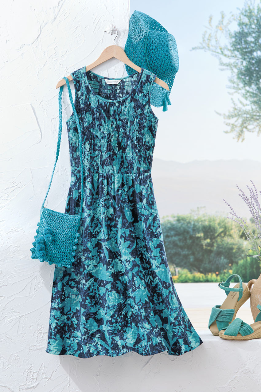 Shadow Dance Smocked Gauze Dress