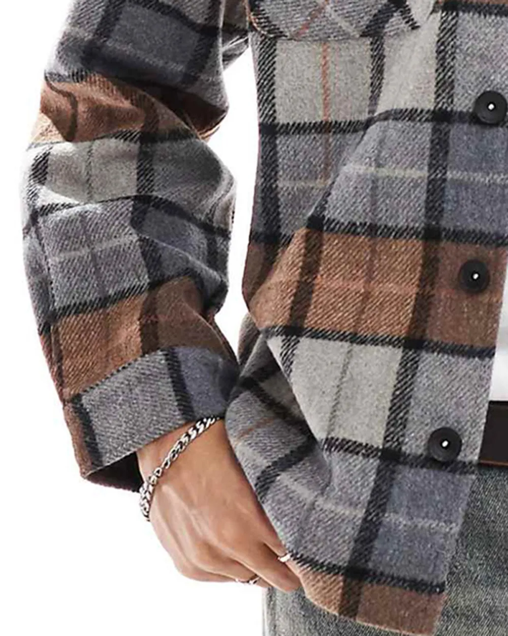 Spread Collar Shirt In Beige
