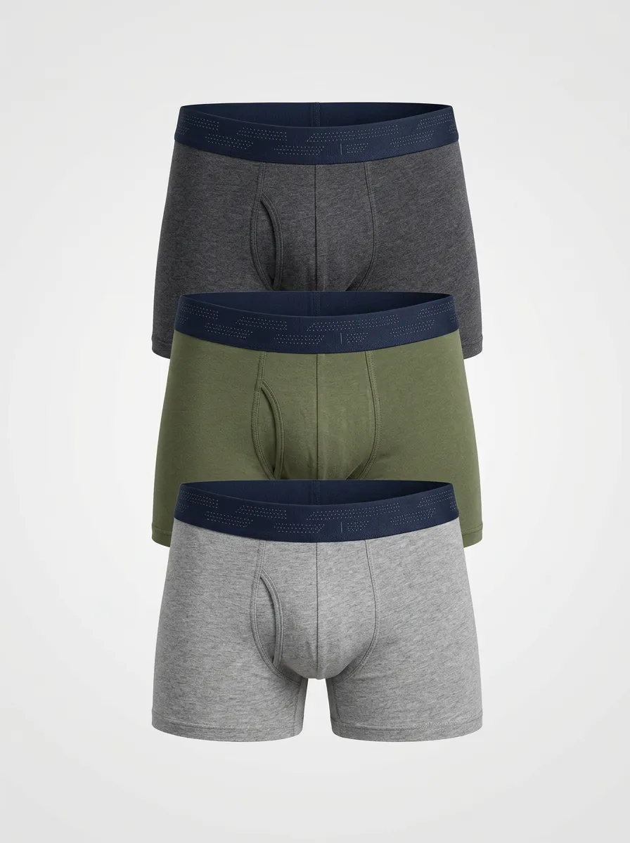 Outdoor-Inspired Solid Three-Pack Boxer Briefs