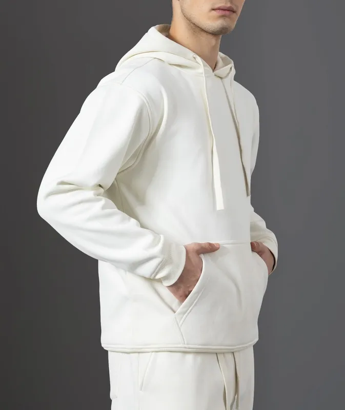 White Hooded Tracksuit Set