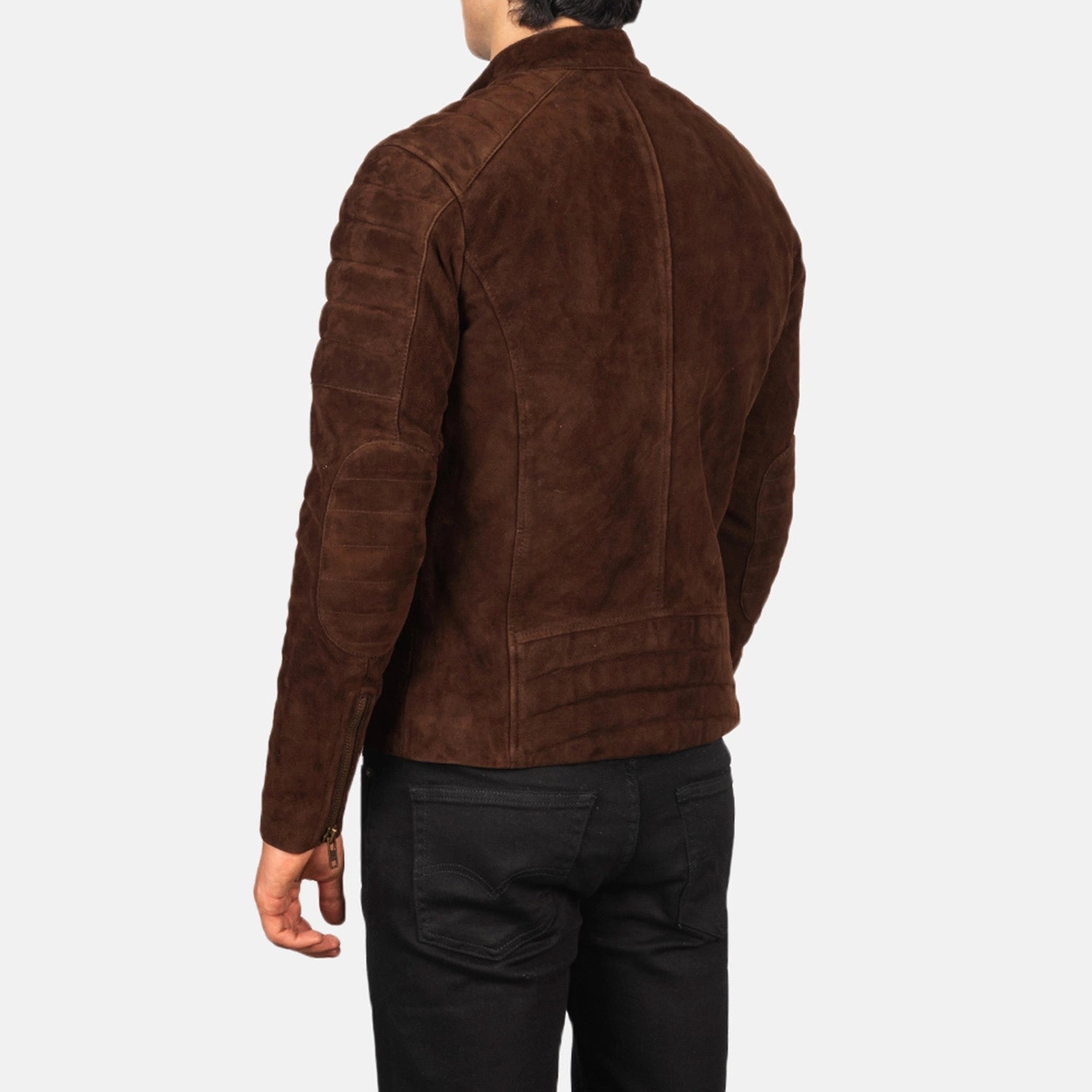 Men's Utility Biker Suede Jacket