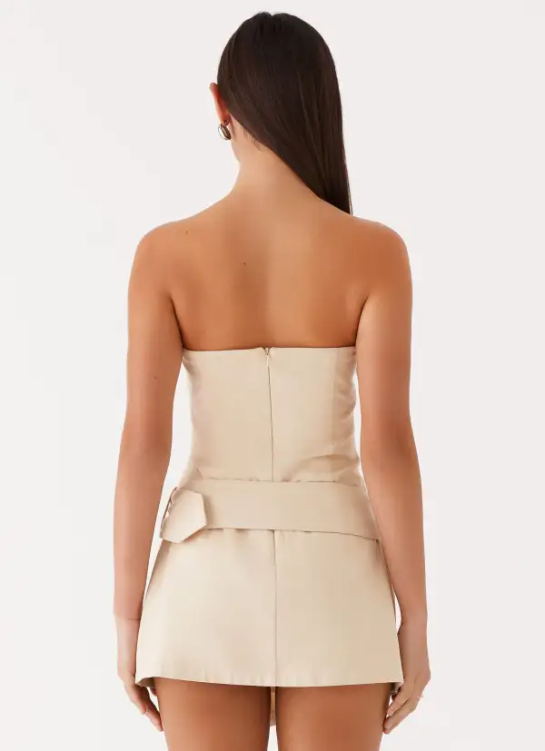 Refined Strapless Mini Dress