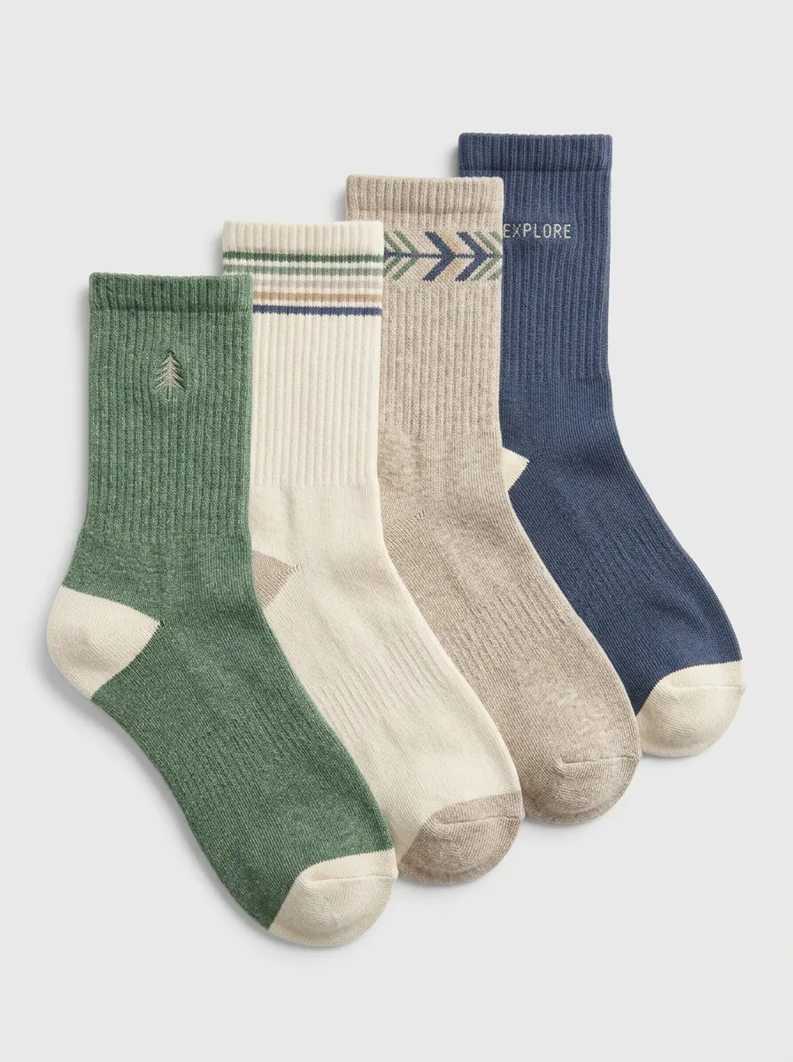 Tree Nature Outdoor Men's Four-Pair Long Socks