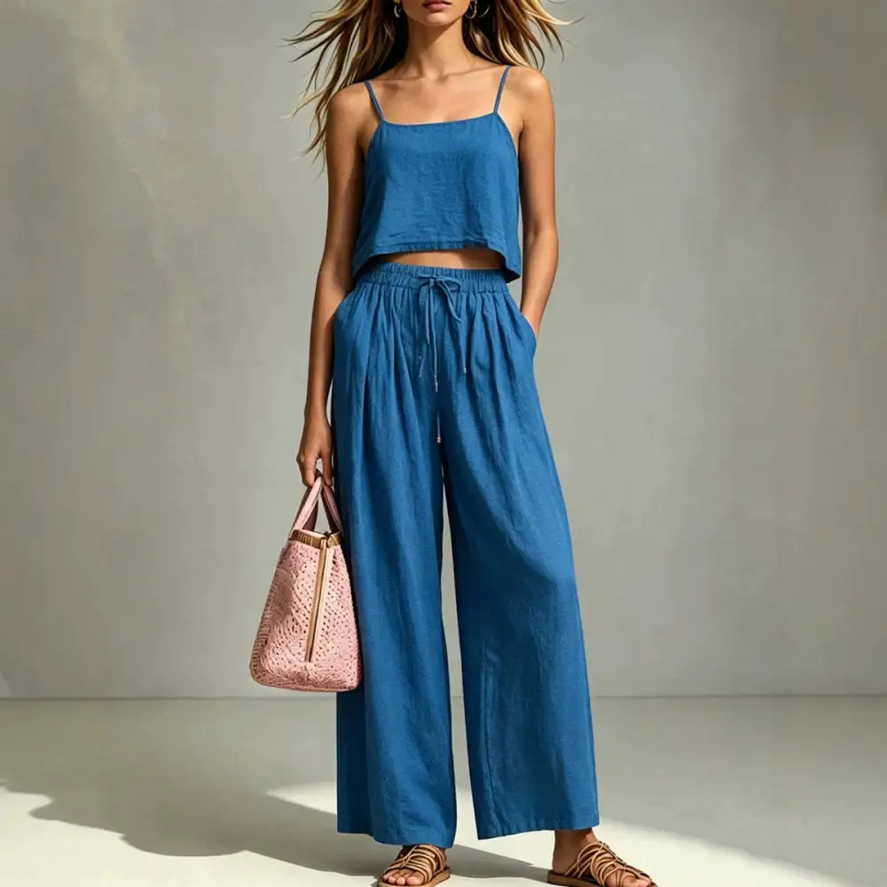 Wide-Leg Sleeveless Women's Matching Set