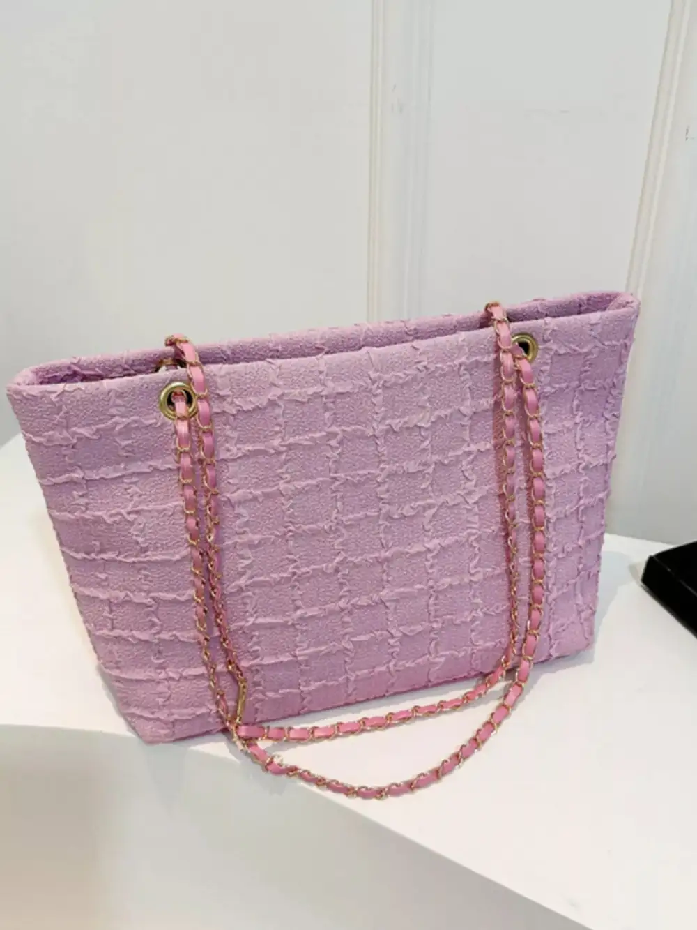 Tweed Chain Shoulder Bag