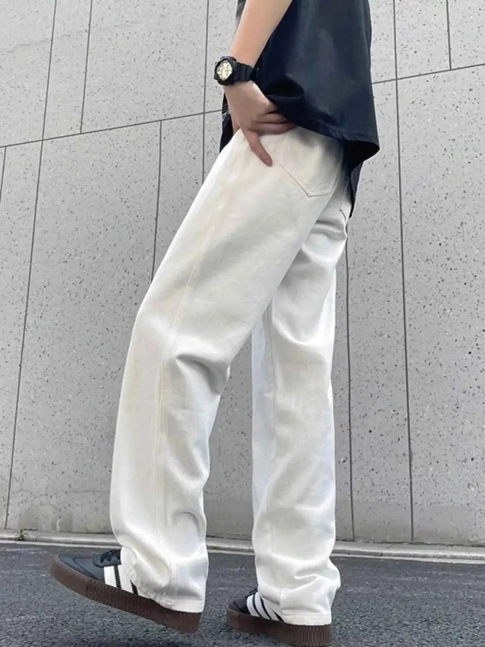 Modern Drawstring Wide Leg Pants