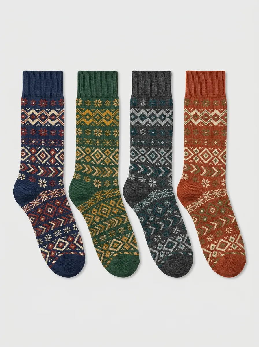 Everyday Socks in Nordic Pattern