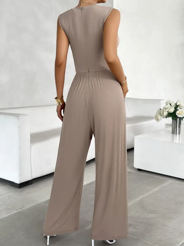 Clean Slim Fit Sleeveless Jumpsuit