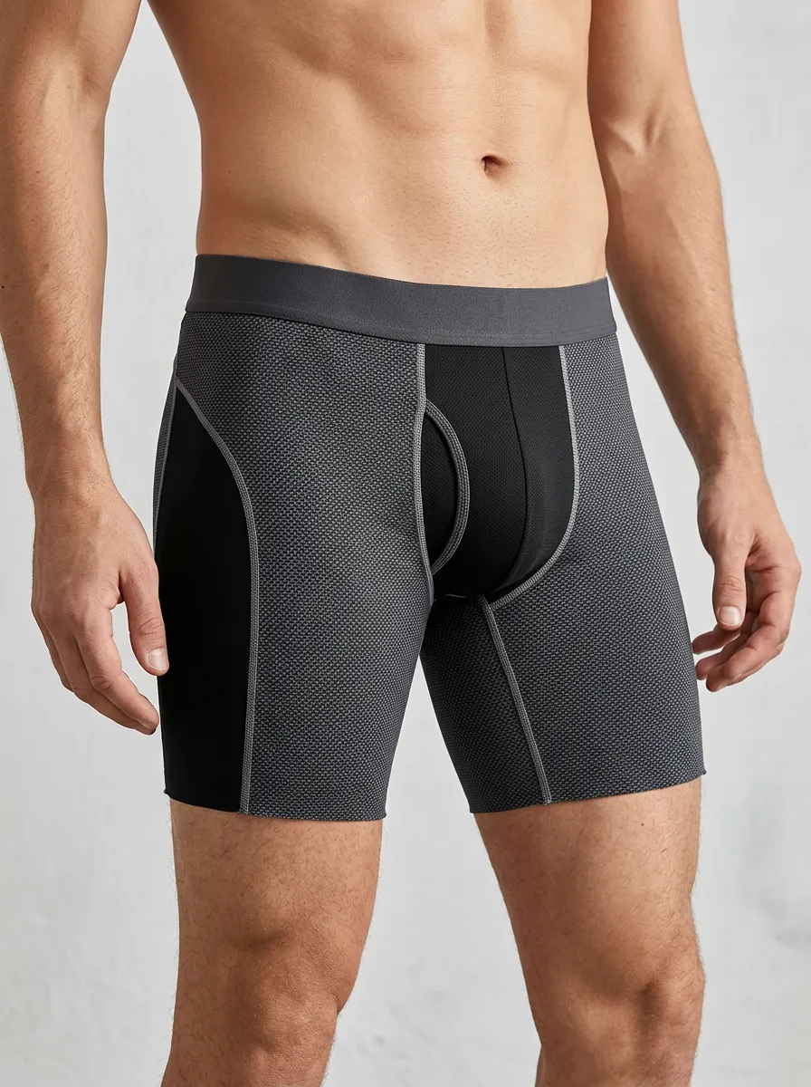 Daily Textured Performance Athletic Modern Look Men's Boxer Briefs