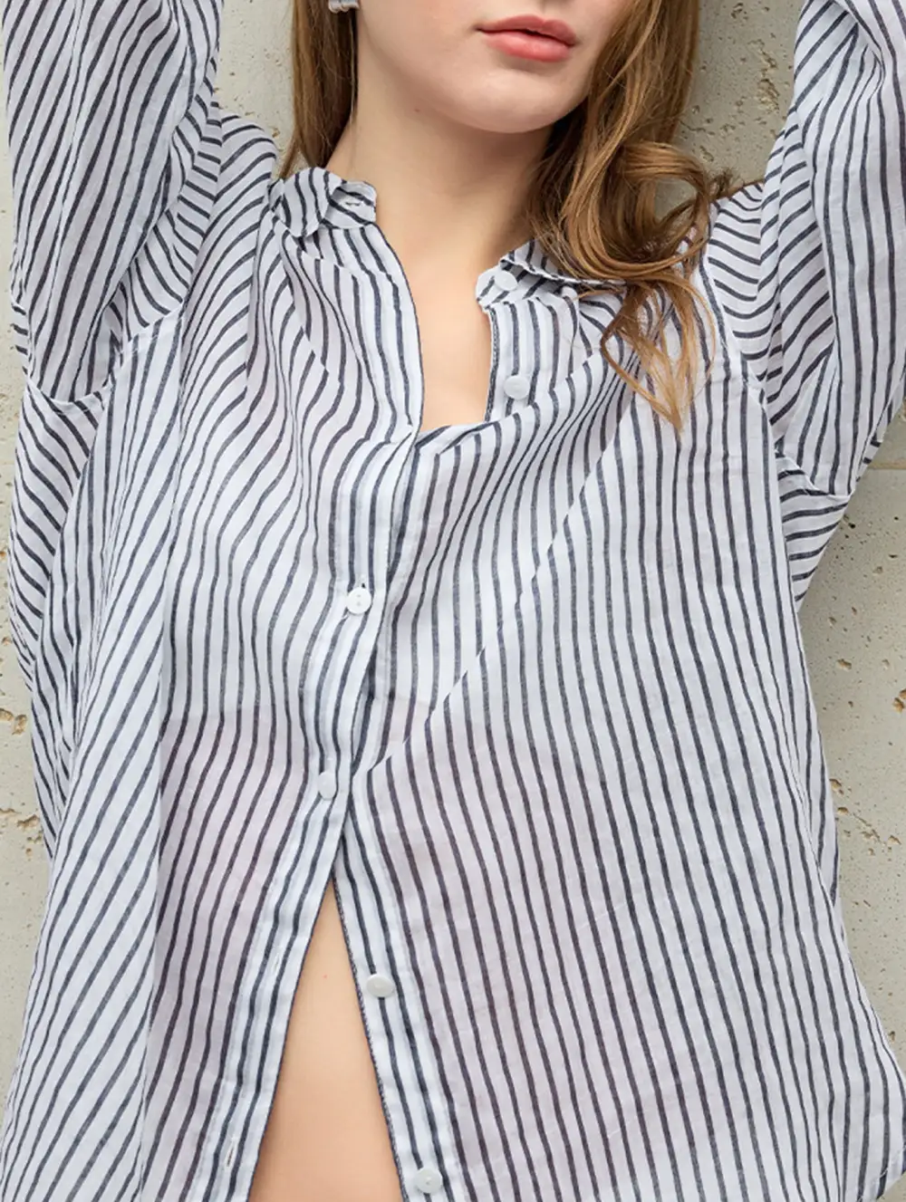 Ramie Striped Lightweight Top