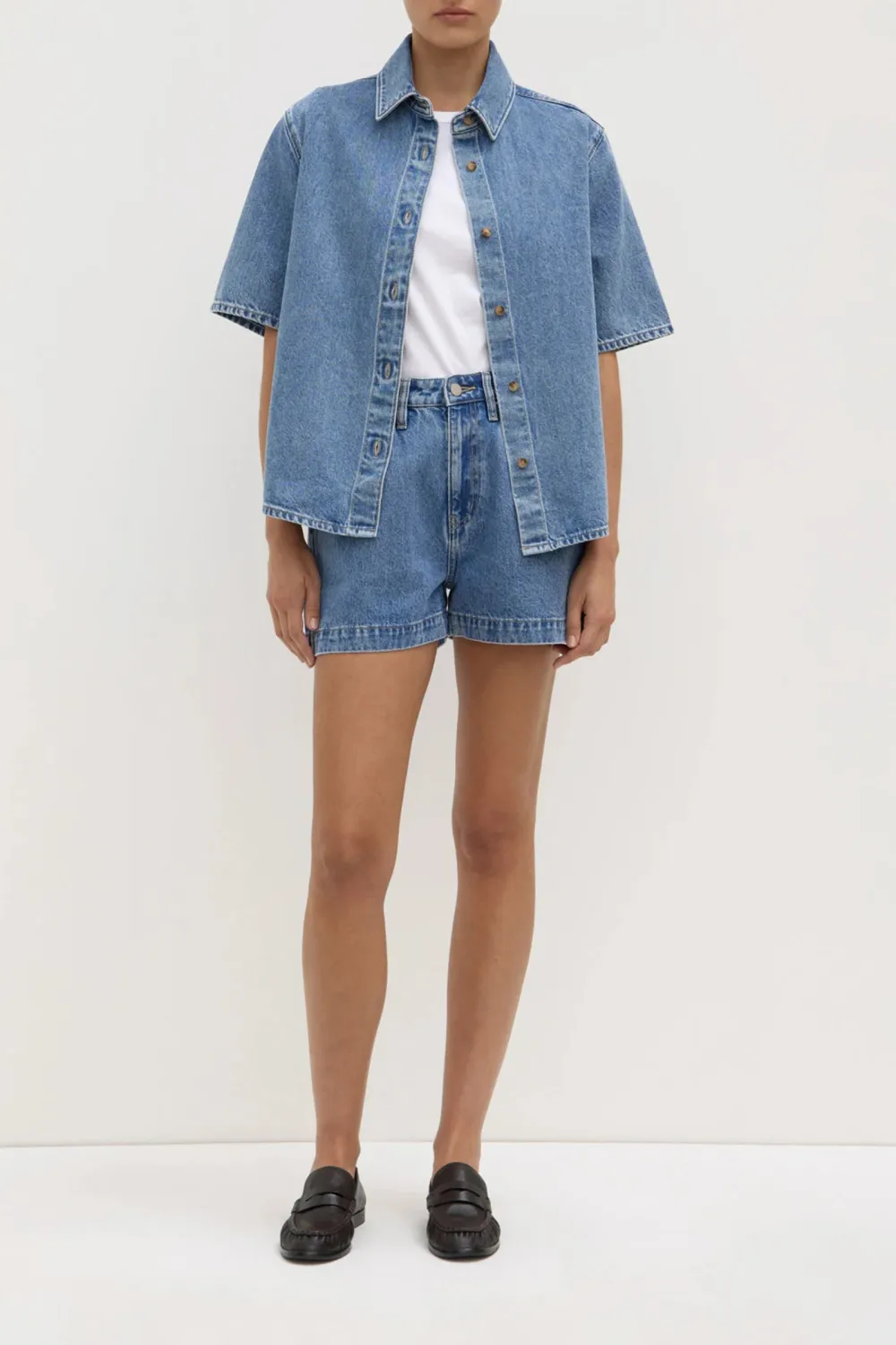 Slim Fit Denim Shorts