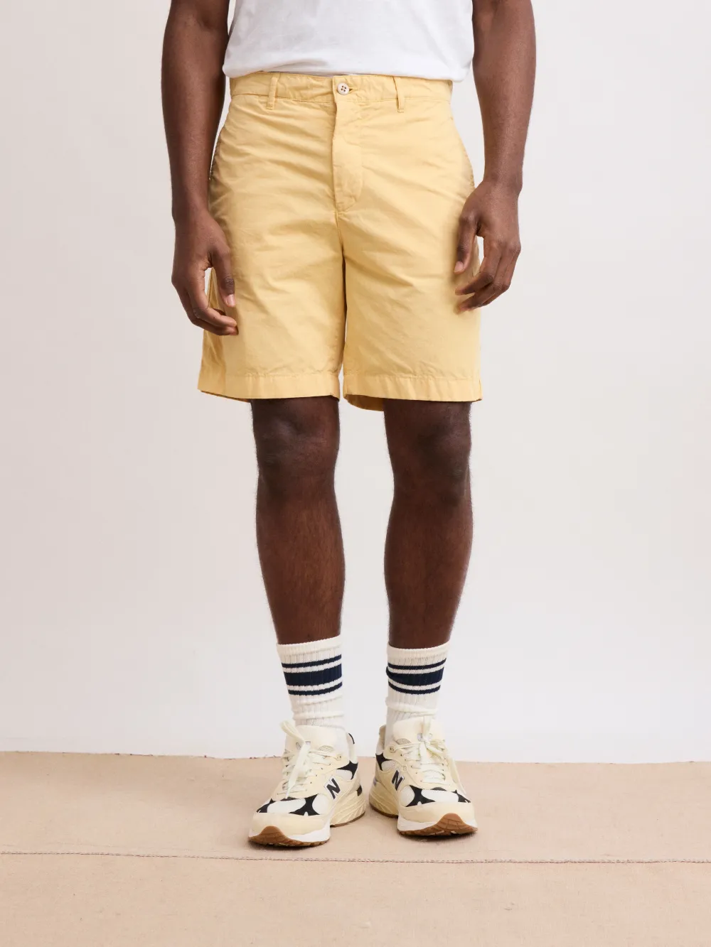 Casual Style Men's Faded Yellow Shorts