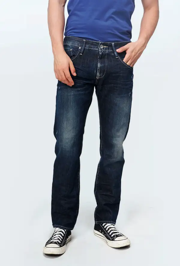 Men's Elegant Minimal Slim Fit Denim Pants