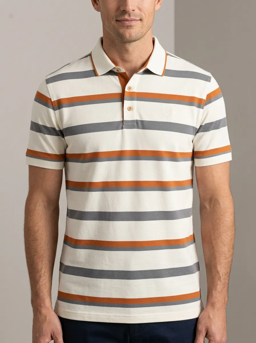 Classic Striped Men's Polo Shirt