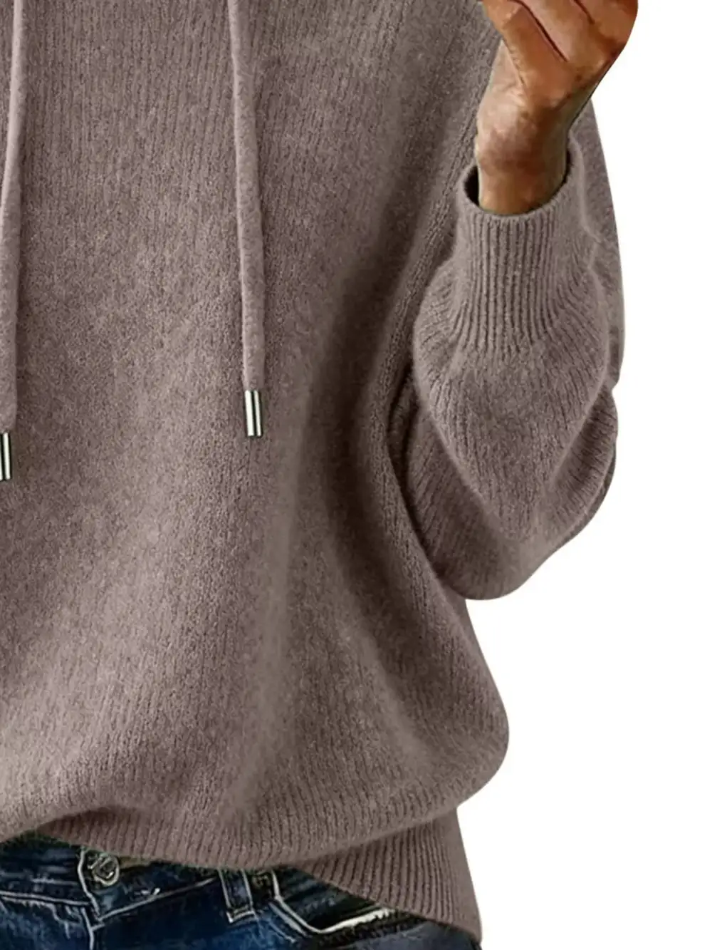 Versatile Drawstring Long Sleeve Sweater