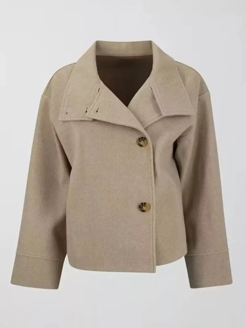 Wool Blend Long Sleeve Outerwear