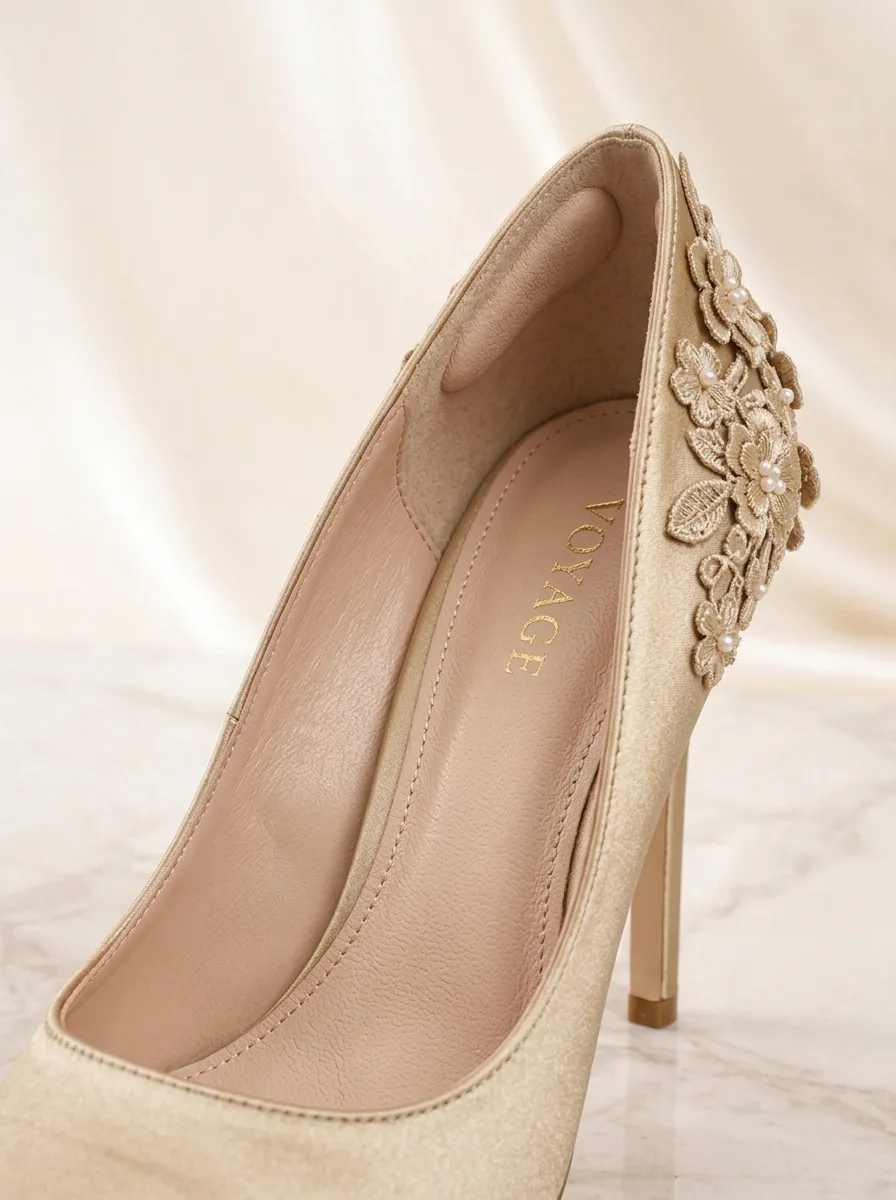 Floral Bridal Women's Formal High Heels