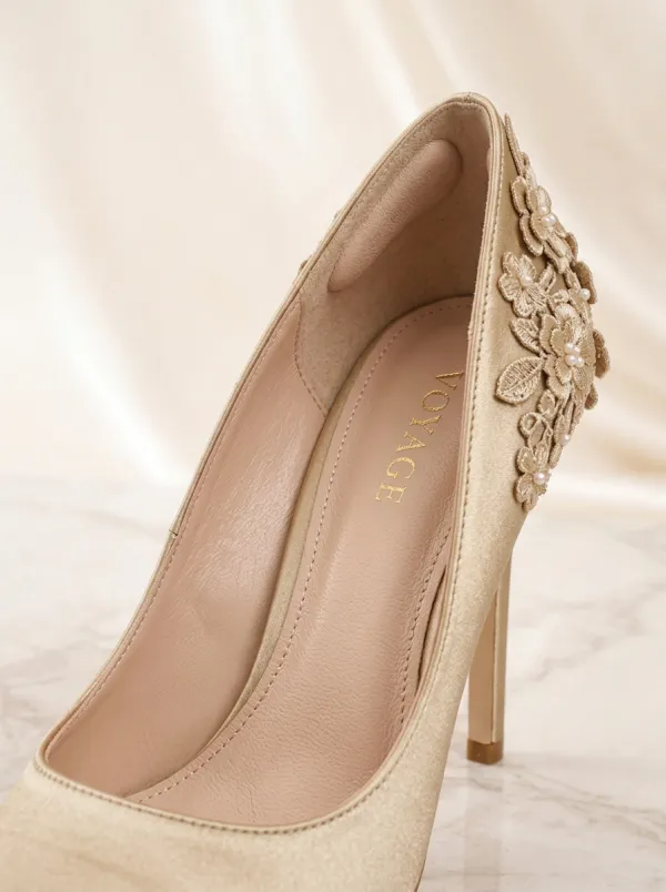 Floral Bridal Women's Formal High Heels