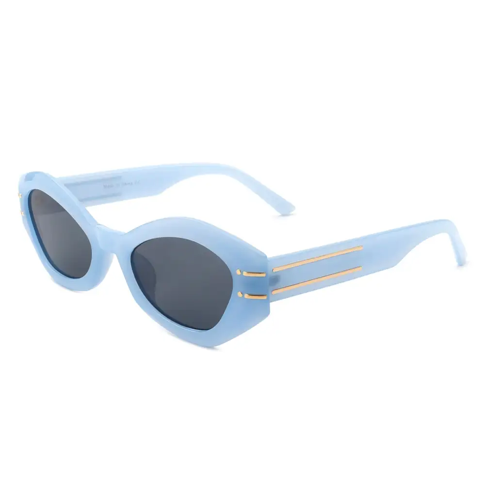 Relaxed Cat Eye Oval Frame Sunglasses