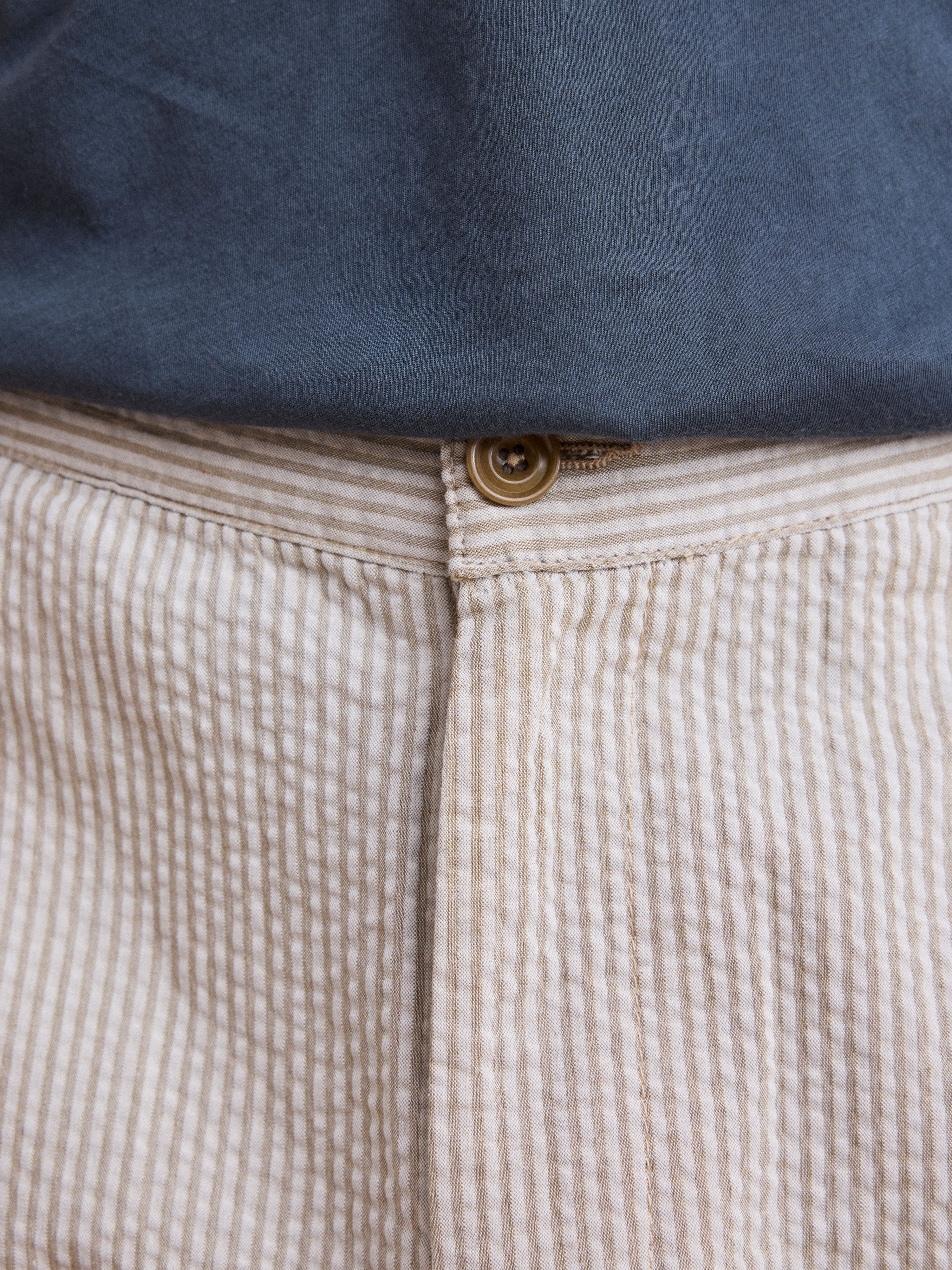 Men's Beige Straight Fit Pants