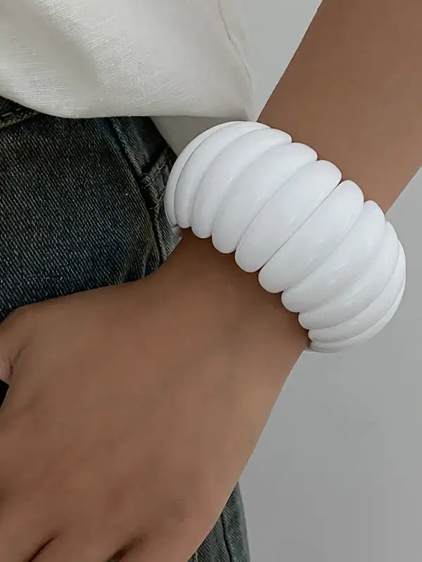 Sculptural Geometric Resin Bracelet