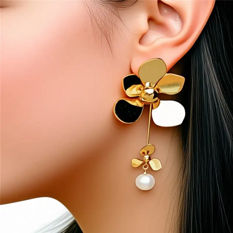 Elegant Floral Statement Earrings
