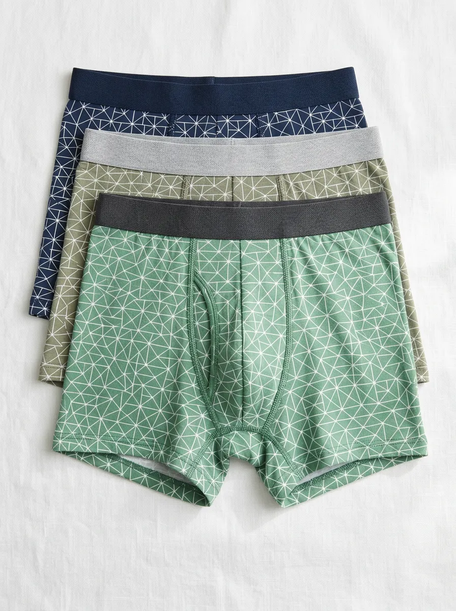 Men's Navy Forest and Earth Tone Briefs Three Pack