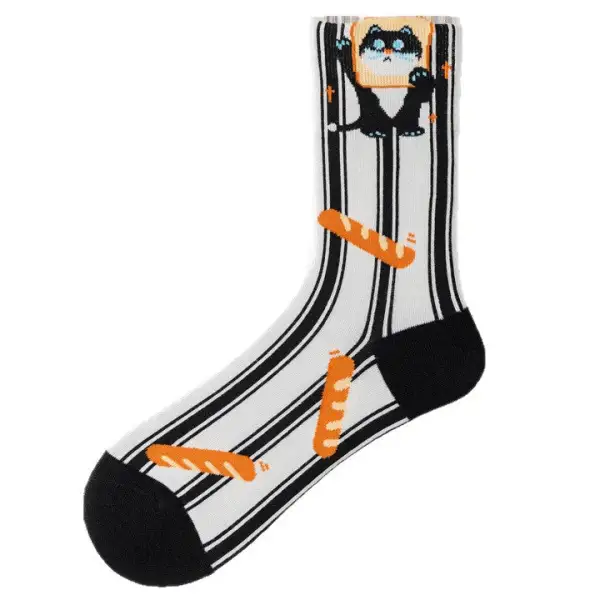 Toaster Popping Bacon Crew Socks