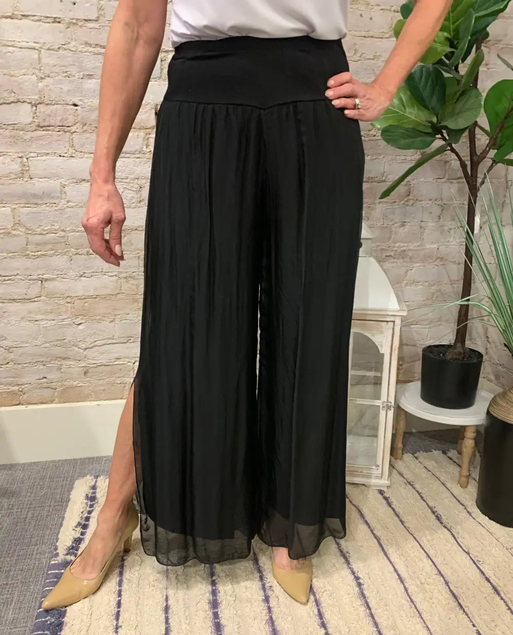 Made In Italy Silk Pant