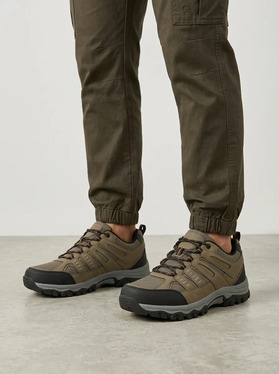 Men's Outdoor Hiking Mesh Lace-Up Trekking Shoes