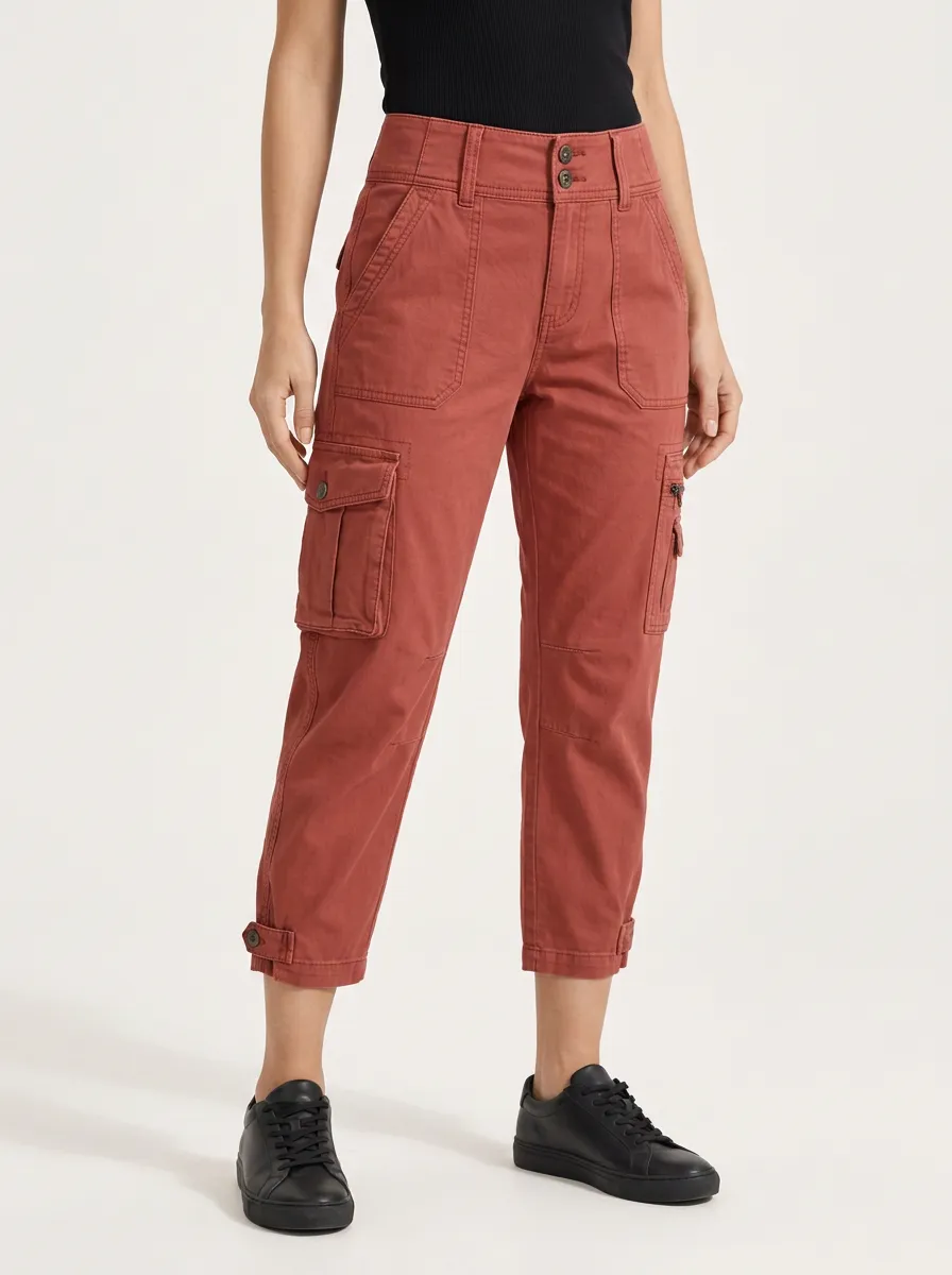 Women's Easygoing Utility Multi Pocket Cropped Cargo Pants