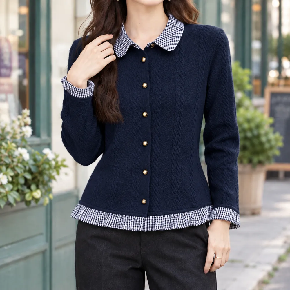 Plaid Polished Cardigan
