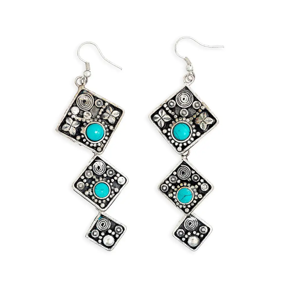 Openwork Rustic Artful Statement Earrings