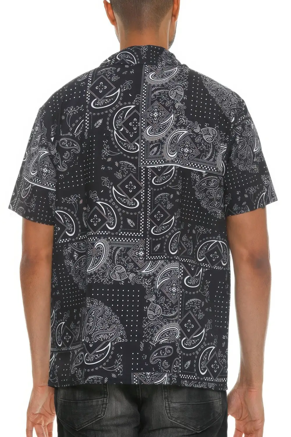 Modern Men's Collared Print Button-Down Shirt