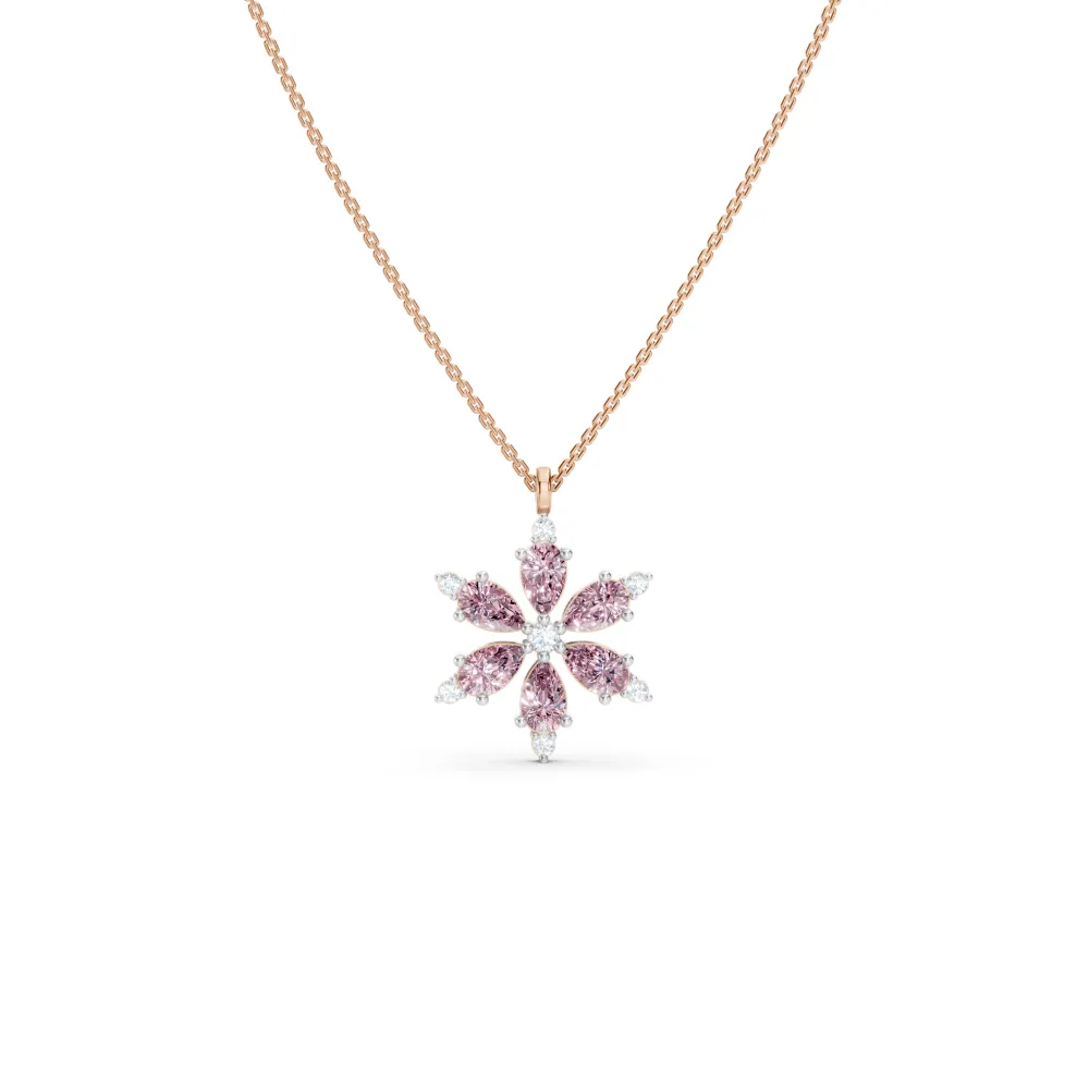 Amethyst Snowflake Necklace