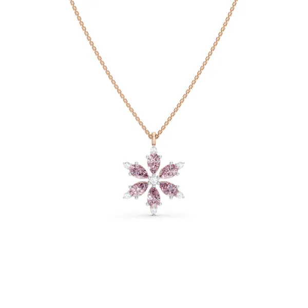 Amethyst Snowflake Necklace