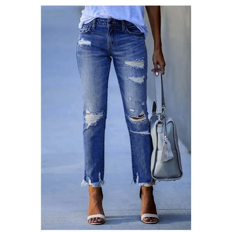 Women's Slim Fit Distressed Jeans