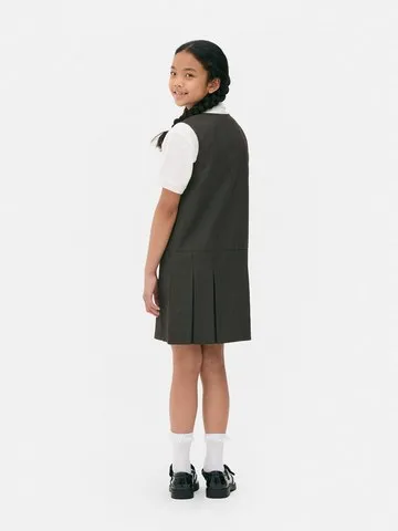7-15yrs | 2pk Pleated School Pinafore Dresses