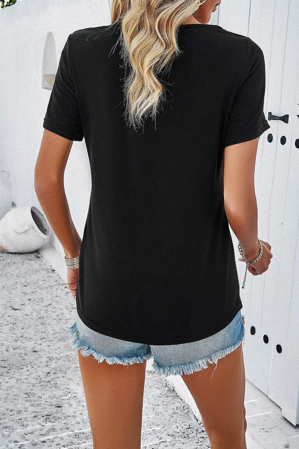 V Neck Short Sleeve T-Shirt