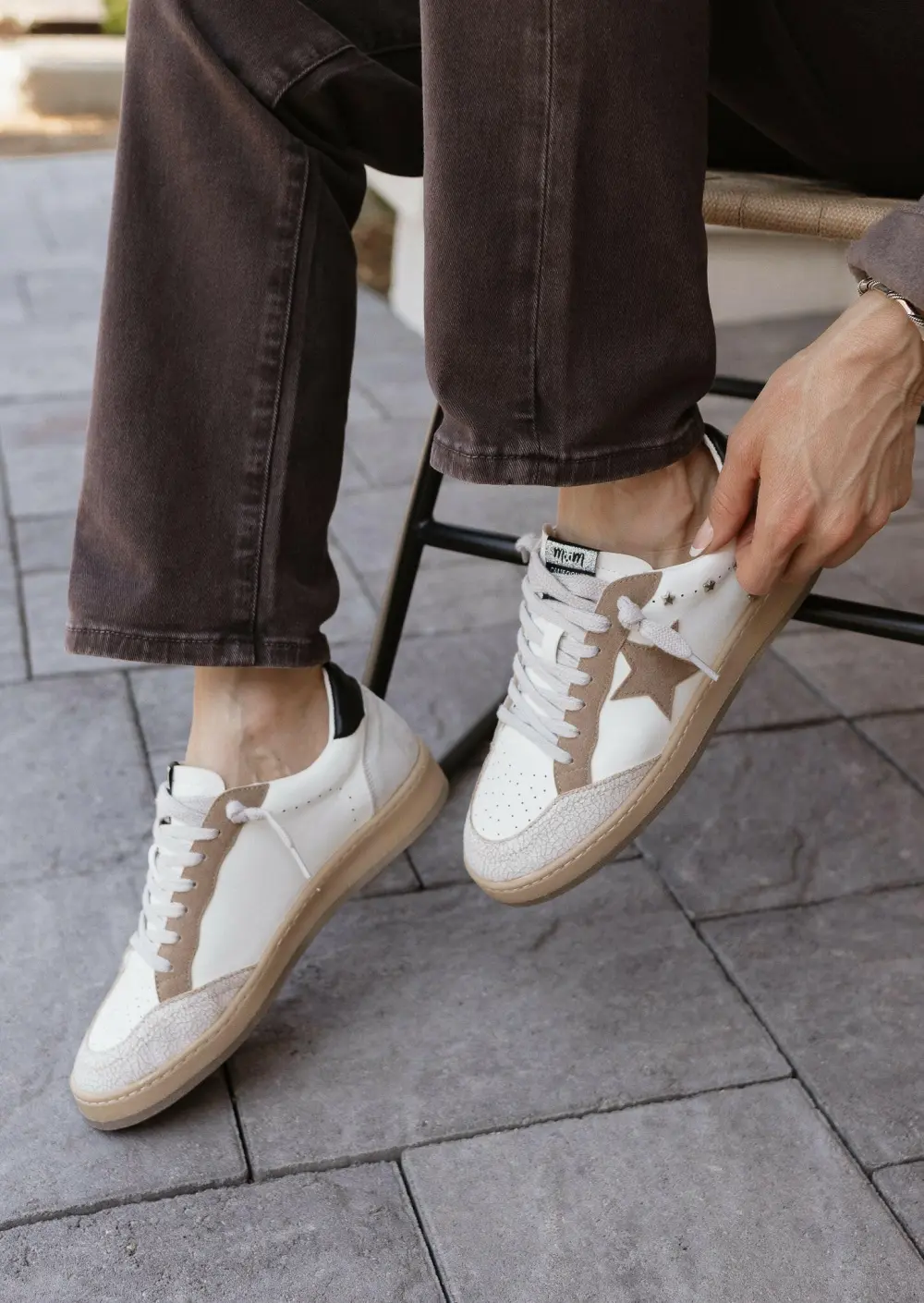 Suede Star Detail Sneakers