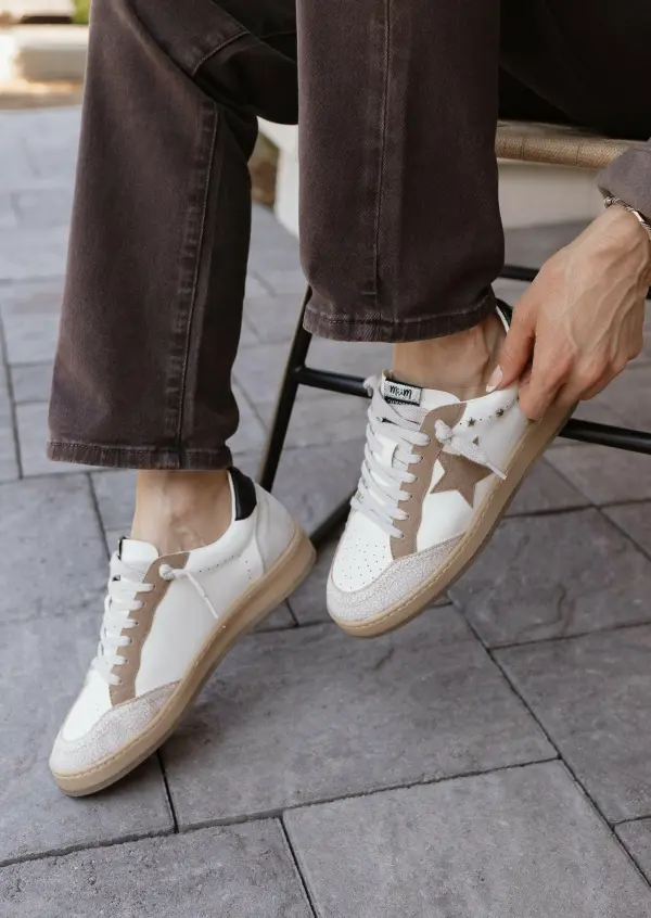Suede Star Detail Sneakers